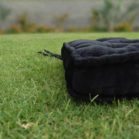 Cotton Velvet square Chair pad with ties | KNILOT