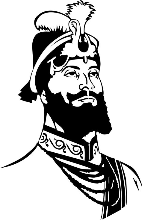 Wall Guru Guru Gobind Singh Black Wall Decal and Sticker Vinyl Wall ...