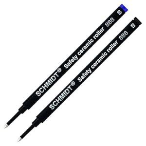 Schmidt 888 Safety Ceramic Rollerball Refill - Black, Blue Ink (Broad ...