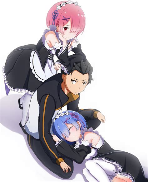 rem, ram, and natsuki subaru (re:zero kara hajimeru isekai seikatsu ...