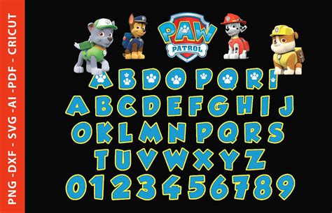 What is the font for paw patrol - msaboom
