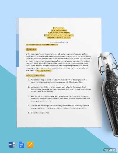 Image result for Job Description Disclaimer Examples