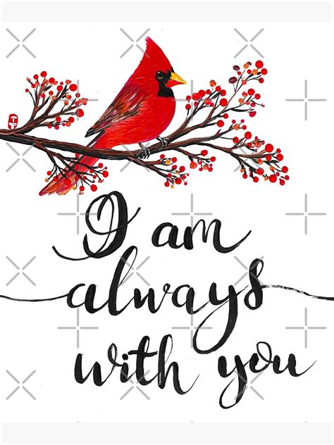 Widow Gift Cardinal Original Painting, I Am With You Always, Sympathy ...