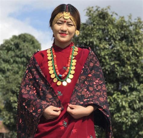 A beautiful nepali girl in Gurung dress 🌹 Traditional Fashion ...