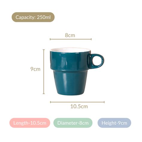 Stackable Cups Set of 6 Multicolour With Box 250ml Online - Premium ...