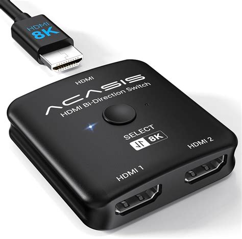 ACASIS HDMI 2.1 Switch Splitter, 4K@120Hz 8K@60Hz Bidirectional HDMI ...