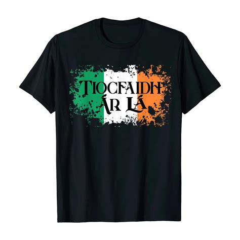 Tiocfaidh Ar La Vintage Ireland Irish Flag Gifts Men's T-Shirt Summer ...