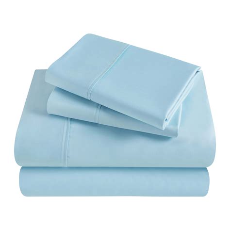 Superior Modal From Beechwood 400TC Light Blue Sheet Set, Queen ...