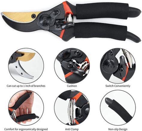 SmartCam 8 Inch Heavy Duty Plant Branch Tree Cutter with grip-handle ...