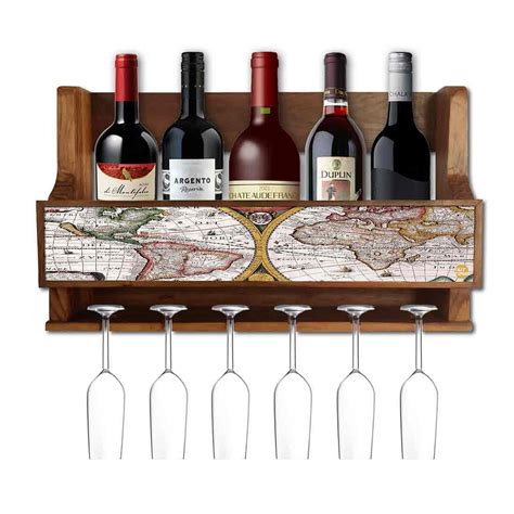 Buy Wooden Wine Bottle Rack Wall Mounted Cabinet Online – Nutcase