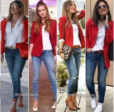 red jacket | Blazer outfits for women, Work outfits women, Red blazer ...