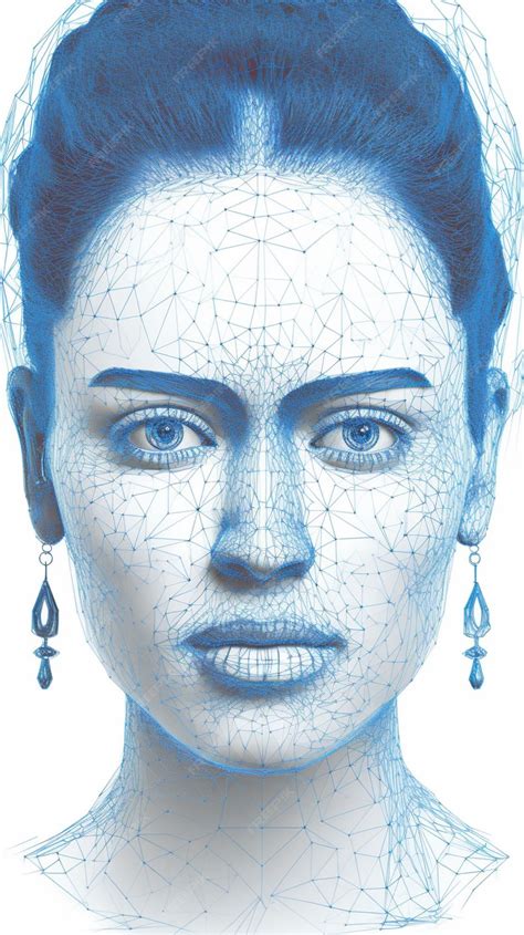 Premium Photo | Line artificial intelligence abstract human face illustration image AI generated art