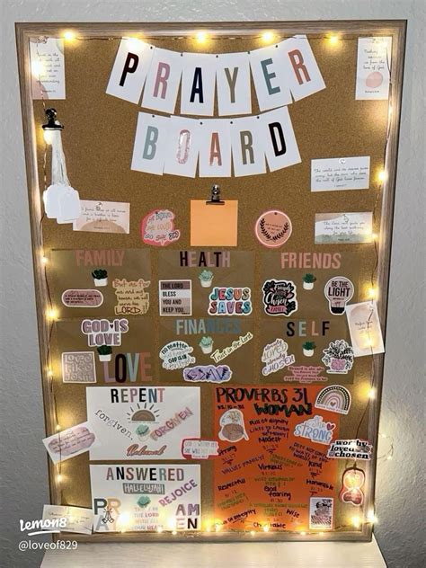 Inspiring Prayer Board Ideas for Your Faith Journey | Prayer board, Diy ...