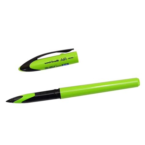 Uniball UBA-188-ELM Air Micro Roller Ball Pen (0.7mm, Lime Green Body ...
