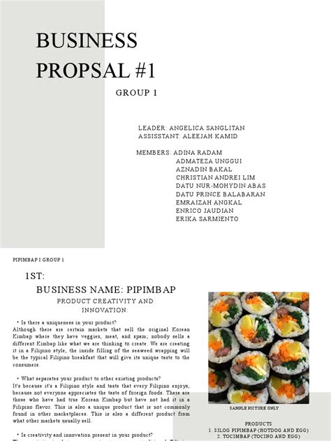Objectives Snack Business Proposal Example 的图像结果