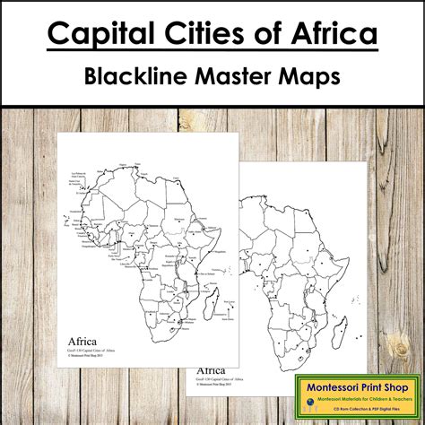 Capital Cities of Africa Map - Blackline Masters | Made By Teachers