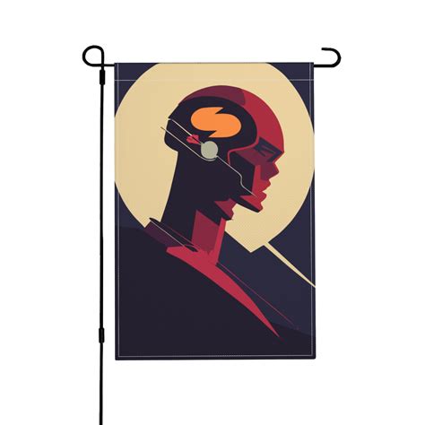 TEQUAN Retro Sci-Fi Futurism Robot Garden Flags, 18 x 12 inch Double ...