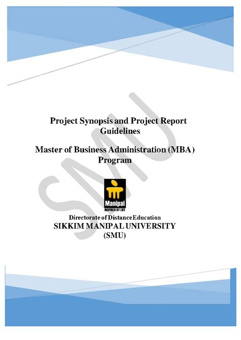 MBA Project Synopsis AND Project Report - Project Synopsis and Project ...