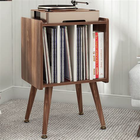 Arts wish Record Player Stand Mid Century Turntable Table Vinyl Record ...