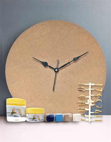Buy Epoxy Fusion 12 inch DIY Resin Clock Making kit, Round MDF Base (7 ...