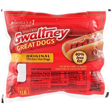 Gwaltney Original Chicken Hot Dogs, 1 lb – BrickSeek