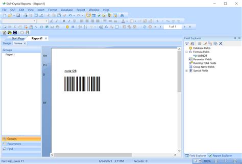 Crystal Report Barcodes and Barcode Fonts