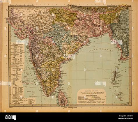Map of british india hi-res stock photography and images - Alamy