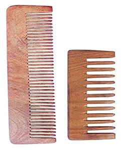 Buy ECOPAL - Handmade Natural Pure Healthy Neem Wooden Comb Wide Tooth ...
