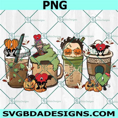 Bad Bunny Coffee Cups PNG, Bad Bunny PNG