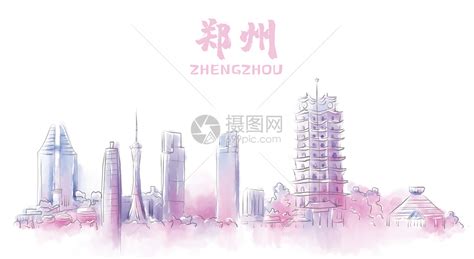 郑州地标建筑插画图片下载-正版图片400119087-摄图网