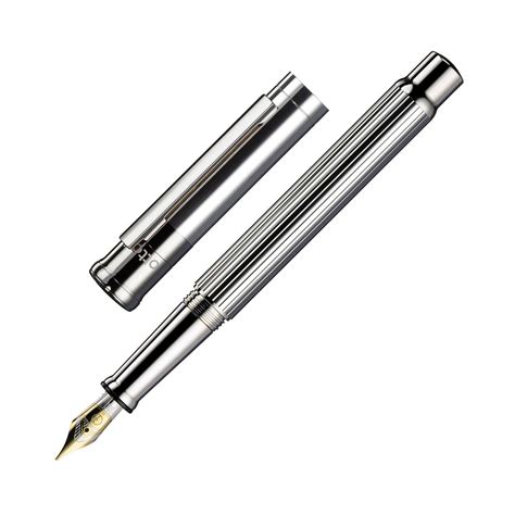 Otto Hutt Design 04 Fountain Pen, Sterling Silver - 18K Gold Nib – Makoba