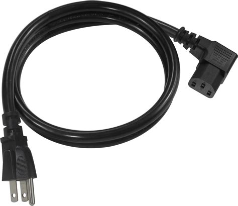 Amazon.com: 3FT Right Angle Computer Power Cord - NEMA 5-15 Plug to IEC ...