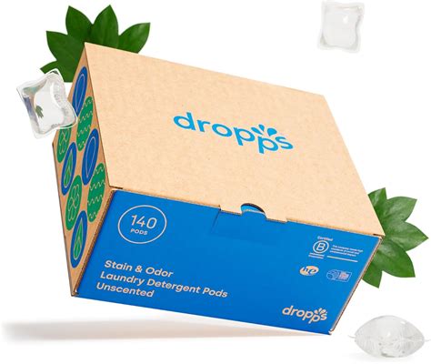 Amazon.com: Dropps Stain & Odor Laundry Detergent Pods: Unscented | 140 Count | HE Compatible ...