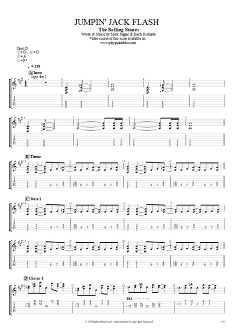 Image result for Jumping Jack Flash Guitar Tutorial