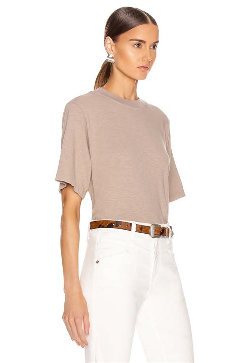 COTTON CITIZEN x FWRD Tokyo Crop Tee in Sand Dollar | FWRD