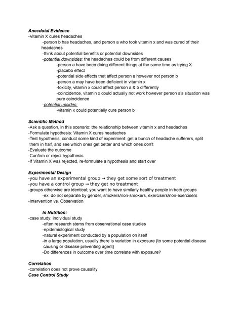 Nutri sci 132 Day 2 - 9 7 - Anecdotal Evidence -Vitamin X cures ...