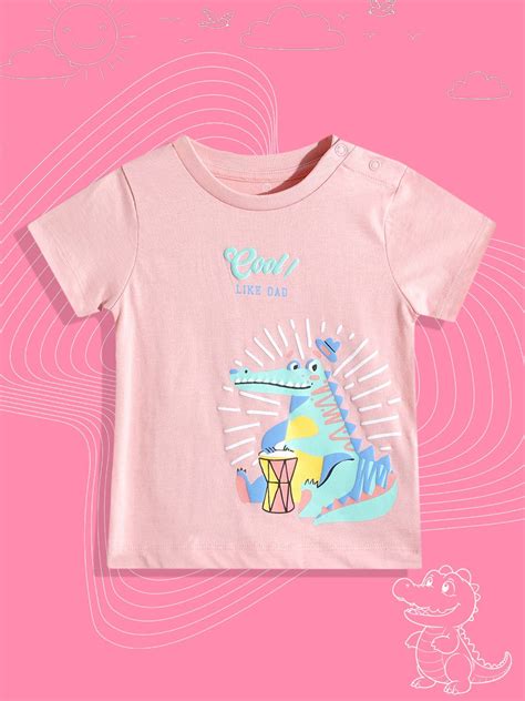 Mothercare Boys Crocodile Print Short-Sleeve T-shirt - Lavender