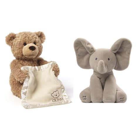 Buy d Flappy the Elephant & Peek-A-Boo Bear Animated Plush Duo Bundle ...