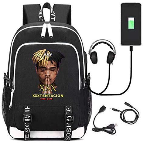 Xxxtentacion Backpack Bag Cosplay Black Oxford Cloth Bags (Color 1 ...