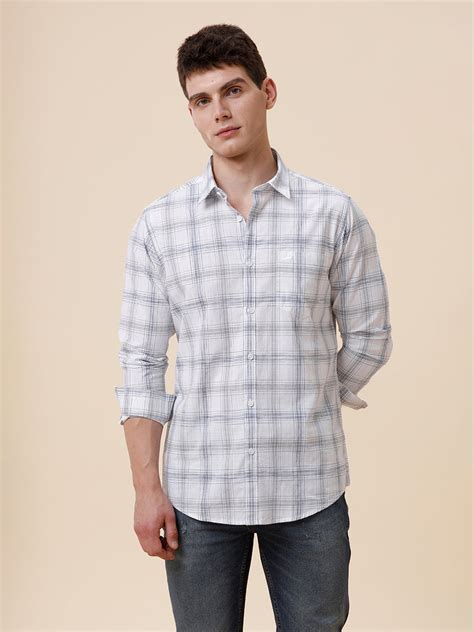 Buy Cotton Checked Textured Shirt – Crocodile