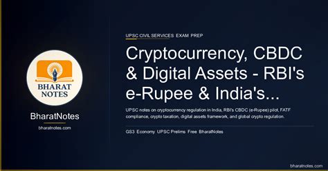 Cryptocurrency, CBDC & Digital Assets — RBI's e-Rupee & India's ...
