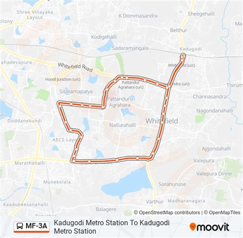 mf3a Route: Schedules, Stops & Maps - Kadugodi Metro Station (Updated)