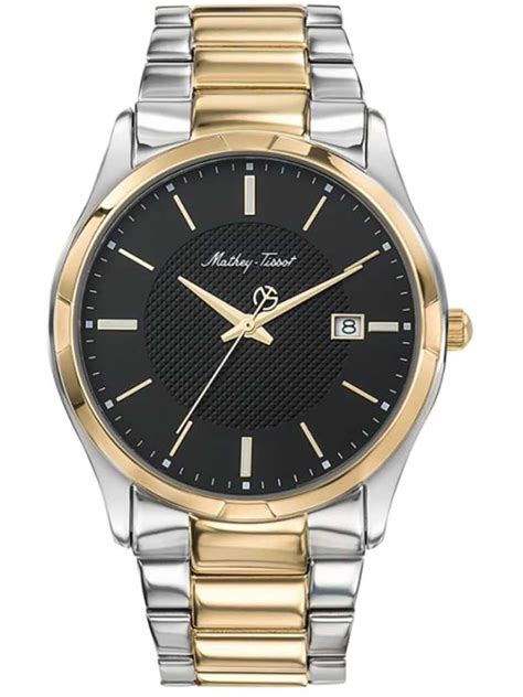 Buy Mathey-Tissot Stainless Steel Swiss Made Analog Black Dial Men ...