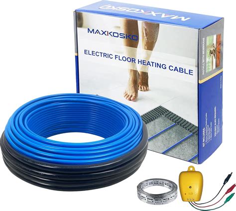 Electric Heated Floor Cable Underfloor Heating System Kit with Cable ...