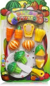 AKSHAT Realistic Sliceable Fruits Cutting Play Toy Set with Velcro ...