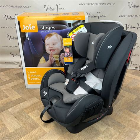 NEW Joie Stages Group 0+/1/2 Car Seat - Coal RRP£100 - Victoria Fiona