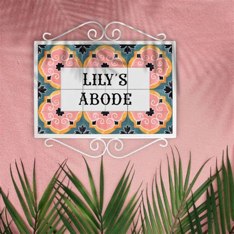 Splendor - Hand Painted Metal Frame Name plate