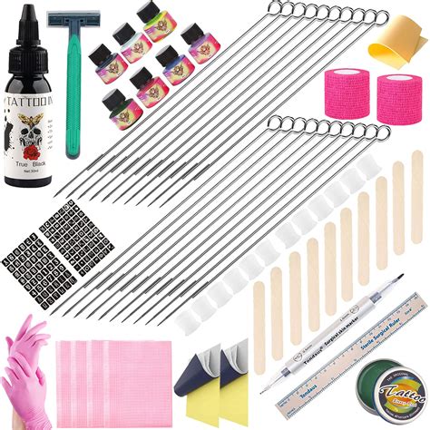 Buy Tattoo Kit DIY Tattoo Supplies Basic Hand Tattoo Kit with Tattoo ...