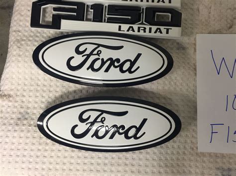 Shipping: Custom Painted Black/White ovals/emblems - Ford F150 Forum - Community of Ford Truck Fans