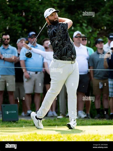 Dublin, Ohio, USA. 1st June, 2023. Jon Rahm (ESP) tees off at the 15th ...
